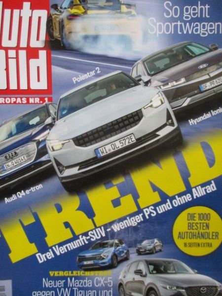 Auto Bild 12/2022 Mazda CX-5 D-150 AWD vs. Kia Sportage 1.6CRDI AWD vs. VW Tiguan 2.0 TDI 4Motion,