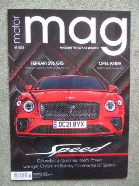 motor mag 1/022 Ferrari 290GTB,Opel Astra,Bentley Continental GT Speed