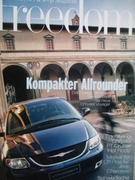 Chrysler & Jeep Magazin freedom Frühjahr 2001 Voyager,PT Cruiser,Jeep Cherokee