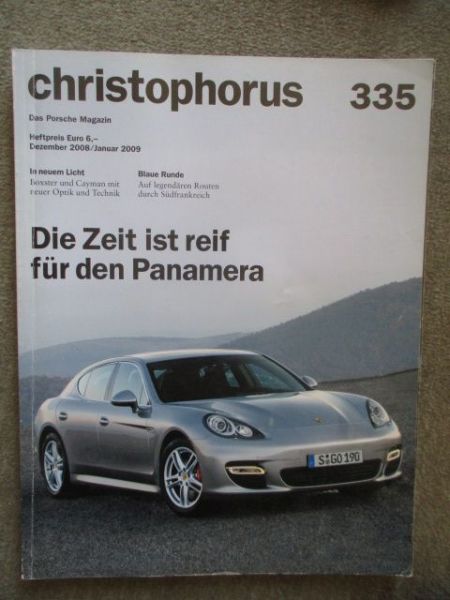 christophorus Magazin 12/2008+1/2009 Panamera (970), Boxster,Cayman,911 (997)