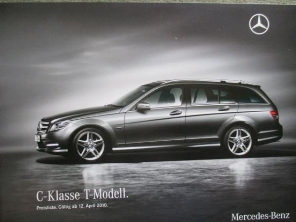 Mercedes Benz C-Klasse T-Modell W204 200CDI-350CDI, C180CGI-C250CGI,C30,C350,C63AMG Preisliste 12.April 2010