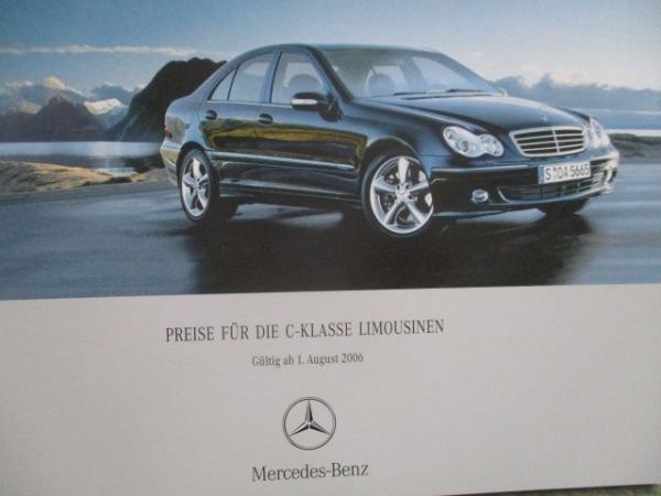Mercedes Benz C-Klasse W203 200CDI 220CDI 320CDI C180K 200K C230 C280 +4Matic C350 +C55AMG August 2006