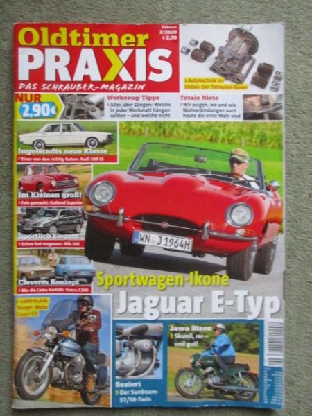 Oldtimer Praxis 2/2020 Audi 100 LS (C1),Jaguar E-Type,Simca 1100,Alfa Romeo 166, Gutbrod Superior
