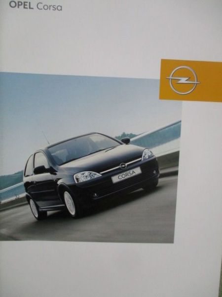 Opel Corsa C 3-türig 5-türig +Eco Fresh Njoy Sport GSi Katalog +Preisliste Oktober 2002