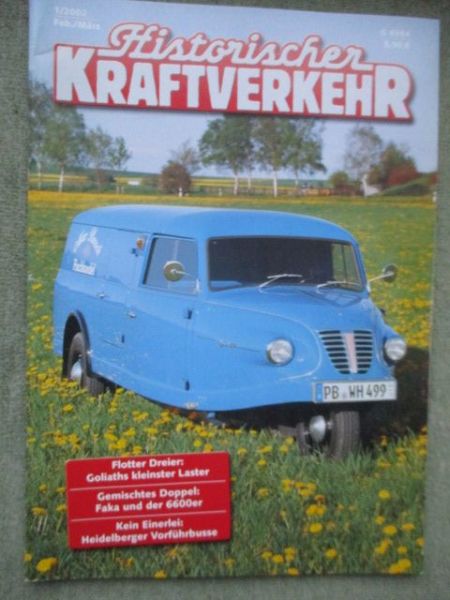 Historischer Kraftverkehr 1/2002 Goli Katenwagen,Kaelble K 631 ZR,Mercedes 6600