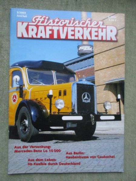 Historischer Kraftverkehr 3/2003 Mercedes Benz Lo 10000,LP/S 333,Henschel HS170 Poster,Glaubschat-Omnibusse 1935-1955