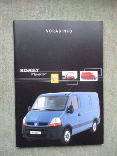 Renault Master 2003-2010 Vorabinformation+Ausstattung+Konkurrenz