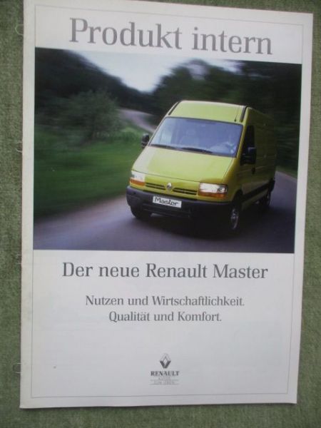 Renault Master Produkt intern+Technische Daten/Ausstattungen Oktober 1997