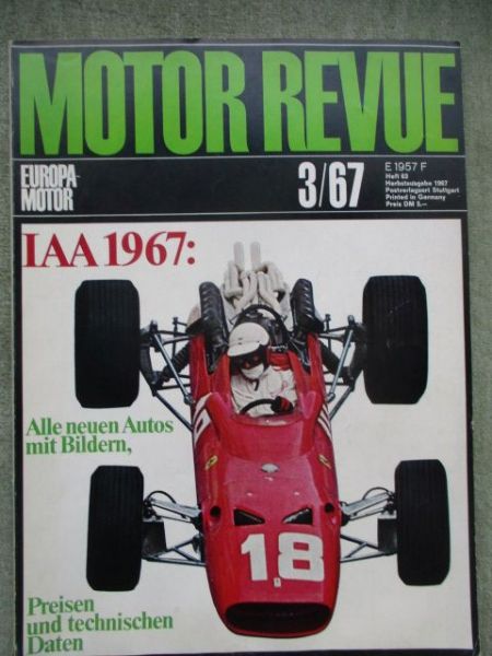 Motor Revue 3/1967 Heft 63 IAA 1967,Alfa Romeo Typ160,