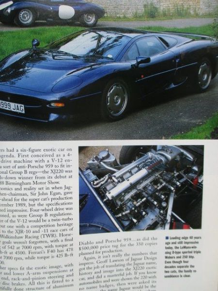 Road & Track Exotic Cars January 1994 Viper Coupé,McLaren F1,DB7,456GT 2+2,Prowler,Boxster,Callaway CR-1,BAT