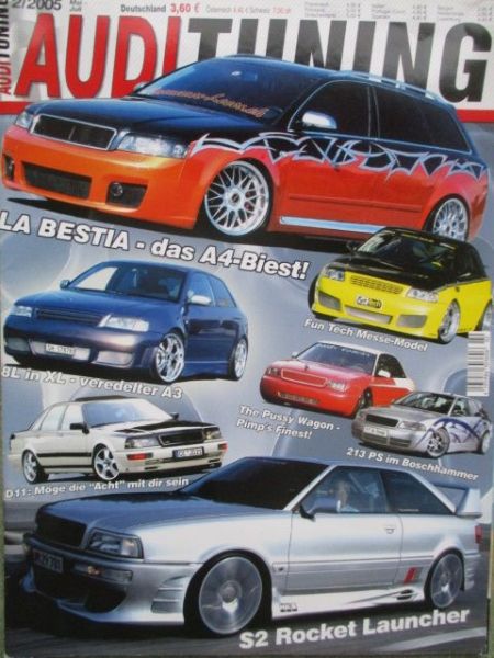 Audi Tuning 2/2005 TT 8N, A3 8L, A4 B5 1.8T,S2, A8 (D2),80 Typ89, +TT Poster