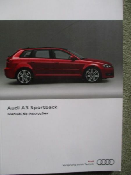 Audi A3 Sportback (8P) Manual de instrucoes Portugiesisch Mai 2012