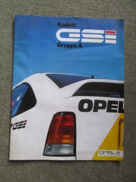 Opel Kadett E GSI Gruppe A Katalog November 1984 Großformat Rarität