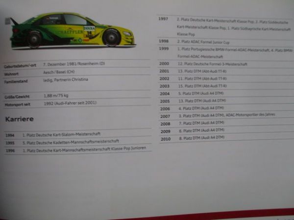 Audi A4 DTM 2011 Presseheft