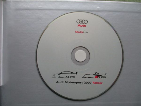Audi Media Info Motorsport 2007 Fahrer A4 DTM R10 +CD
