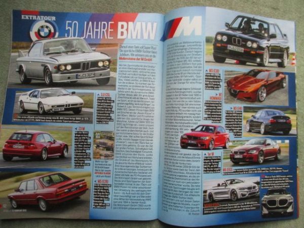 Auto Bild 7/2022 50 Jahre BMW M M4 Competion Cabrio vs. BMW Z4 G29 sdrive30i,Bayon GDI vs. VW T-Cross 1.0TDI,EQC,