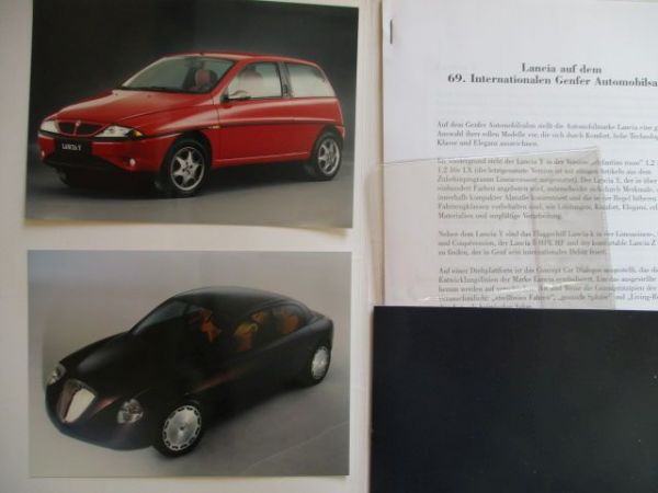 Lancia Genf 1999 Pressemappe Y elefantino rosso +Dialogos +Fotos