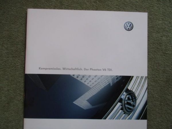 VW Phaeton V6 TDI Vorstellung Katalog A5 Format