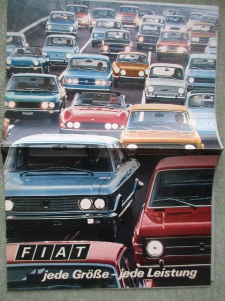 Fiat Programm 1971 500F 770S 850N 128 124 +Kombi,125,130,850 Sport Coupé,Dino