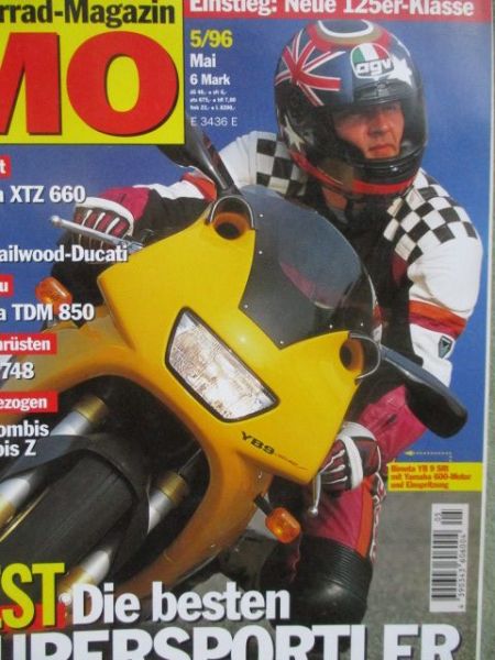 MO Motorrad Magazin 5/1996 Bimota YB9 SRI,Ducati 748 Biposto,Honda CBR600F,Kawasaki ZX-6R Ninja,Yamaha YZF 600R