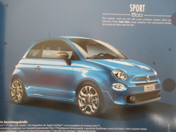 Fiat 500 +500C +Rockstar Katalog September 2019