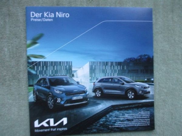 Kia Niro Preise/Daten  September 2021