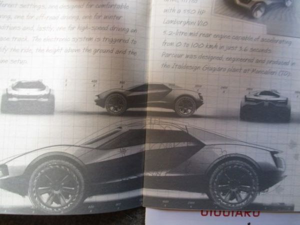 Giugiaro Italdesign Parcour Coupé Roadster Infoheft Englisch Genf 2013