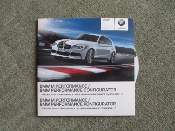 BMW M Performance Konfigurator Deutsch/Englisch Juli 2012 DVD F20 F90 X6 X5