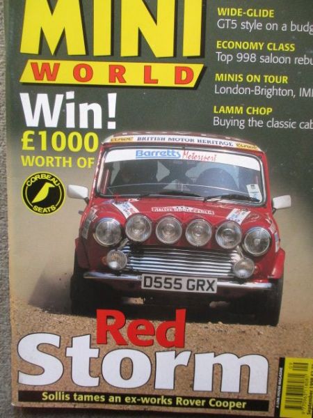 Mini World Magazine 9/1998 Lamm Cabrio,Mini Pickup V8,