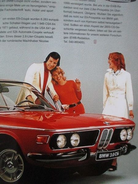 Edition Weiss Blau Oktober/November 2003 BMW 2800CS E9,z1 Roadster,Glas GT,E24,