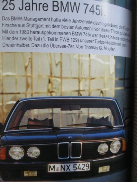 Edition Weiss Blau Oktober/November 2005 E30 Historie,BMW 745i E23,E32,E24 Prdouktionszahlen