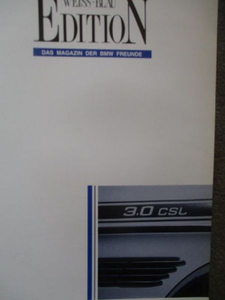 Edition Weiss Blau Nr.88 April/Mai 1999 Firmenhistorie Alpina,CSL E9,BMW 700