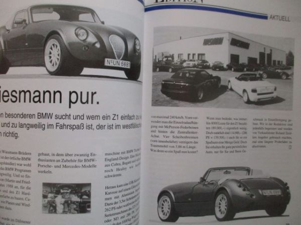 Edition Weiss Blau April 1994 Typhistorie 6er coupés von Paul Bracq,Wiesmann Roadster,