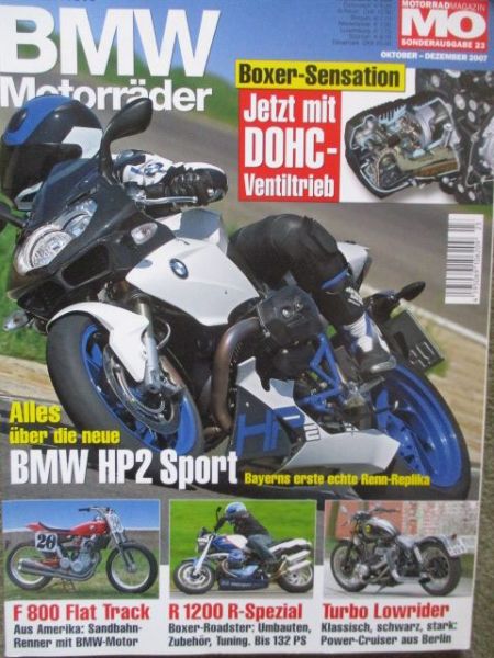 BMW Motorräder Sonderheft Nr.23 Oktober 2007 HP2 Sport, F800 Flat Track,R1200 R-spezial