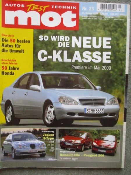 mot 23/1998 Rover 75,Peugeot 206 1.4Style vs. Clio 1.4RXE,Sirion CXS,VW Lupo SDI Comfortline,Honda Accord Coupé 3.0i V6