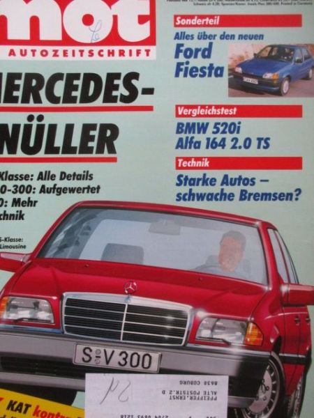 mot 9/1989 Corvette ZR-1,VG: Alfa Romeo 164TS vs. BMW 520i E34,Porsche 944 S2,Nissan Prairie 4x4,Volvo 740GLT 16V