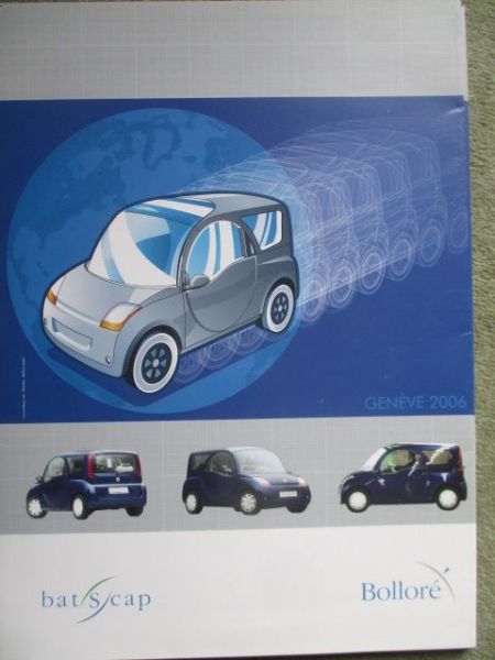 Bollore BlueCar 2006 Pressemappe Electric Pressemappe Genf +Fotos