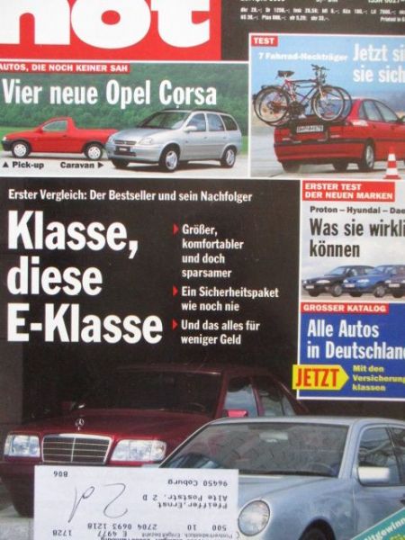 mot 10/1995 Opel Corsa B Caravan +Pick-up,Renault Laguna 2.0 16V,Toyota Land Cruiser 24V Benzin/Diesel,