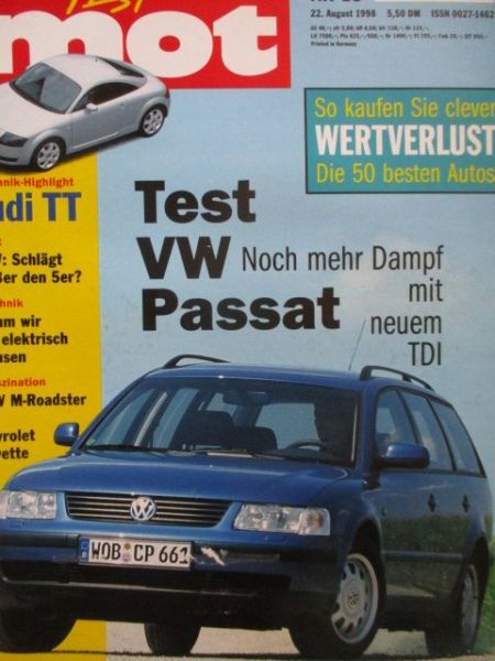 mot 18/1998 Honda Civic Aero Deck 1.6i SR,Toyota Corolla Combi 1.6 Linea Terra,VW Passat 1.9TDI,Dauertest Seat Alhambra