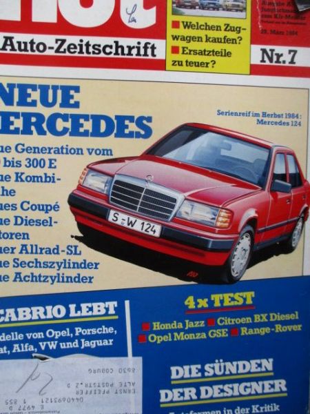 mot 7/1984 Range Rover, Citroen BX 19TRD,Honda Jazz,Opel Monza GSE,