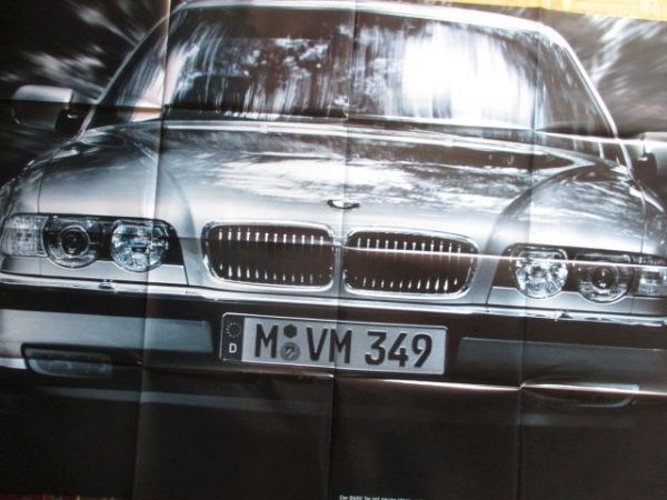 BMW Original 7er Reihe E38 Facelift Poster Pariser Salon Format 107x155cm Format