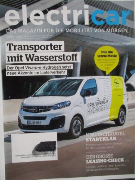 electricar 4/2022 Opel Vivaro-e Hydrogen,Polestar2,Mercedes EQA,Ford Mach-E GT,Kia Niro EV,Microlino