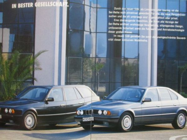 BMW 518i E34 Limousine Touring Katalog März 1993
