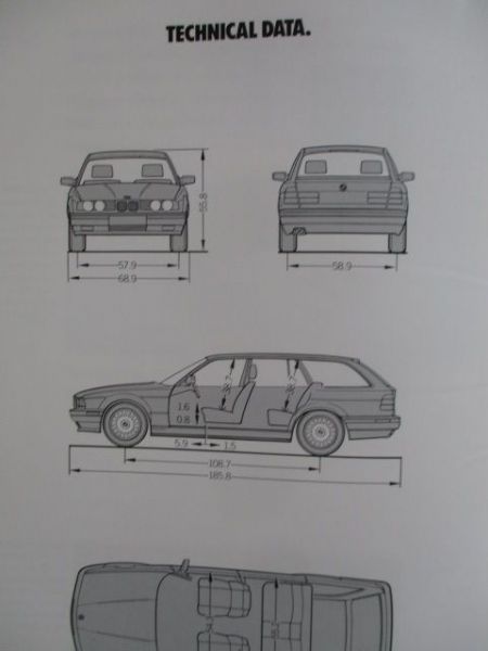 BMW 525i E34 Touring Englisch Linkslenker Katalog März 1992