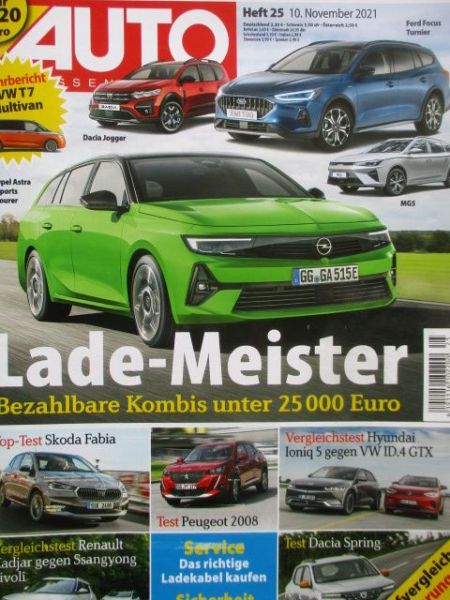 Auto Straßenverkehr 25/2021 ACM City One,Renault Kadjar TCe160 vs.Ssangyong Tivoli Grand 1.5T-GDI,Skoda Fabia 1.0TSI,