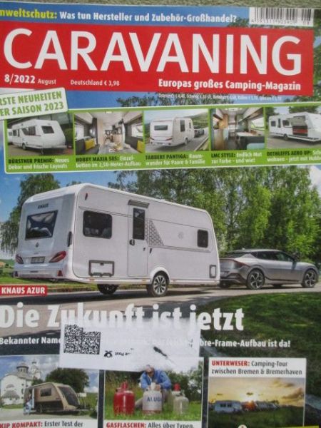caravaning 8/2022 Knaus Sport 550EU,Kip Kompakt Travel,Volvo V90 B6 Cross Country,Hyundai Ioniq 5,