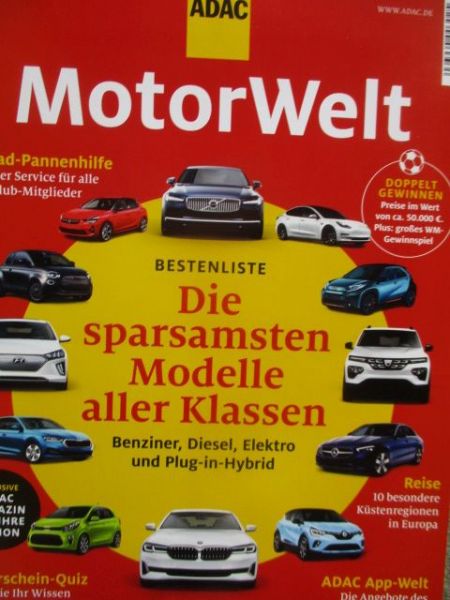 ADAC MotorWelt Herbst 2022 die sparsamsten Modelle aller Klassen