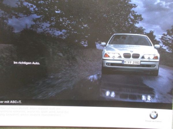 BMW 5er E39 Anzeigenstrecke Großformat Katalog Vorstellung 30X42cm Format
