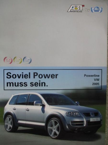 Abt Powerline VW 2005 Lupo,Polo,Golf IV,Beetle,Passat Variatn,Golf V,Touran,Touareg,Multivan Prospekt
