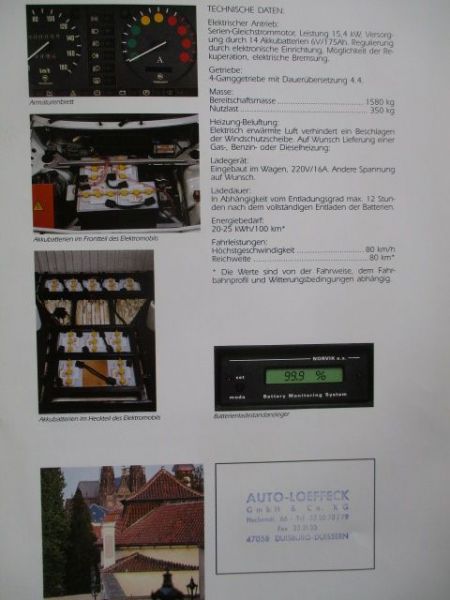 ELTRA Elektromobil Prospekt Serien-Gleichstrom Motor Leistung 15,4 KW